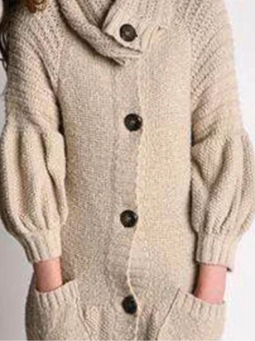 Free people brown cardigan